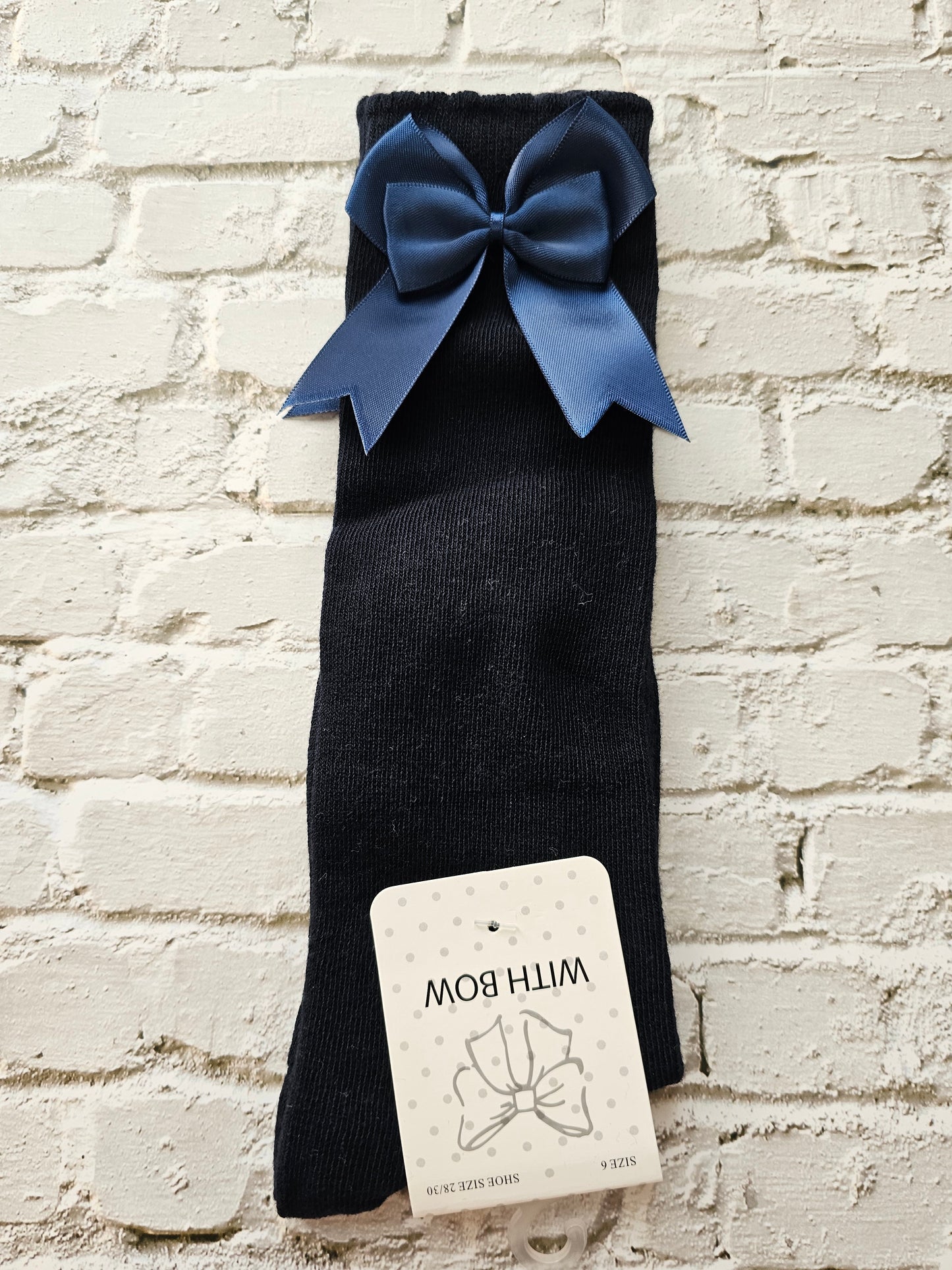 Double bow knee high socks RTS