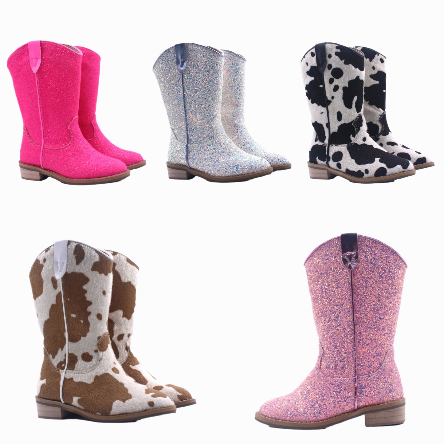 Reba Girls Glitter Cowboy Boots (US sizing)