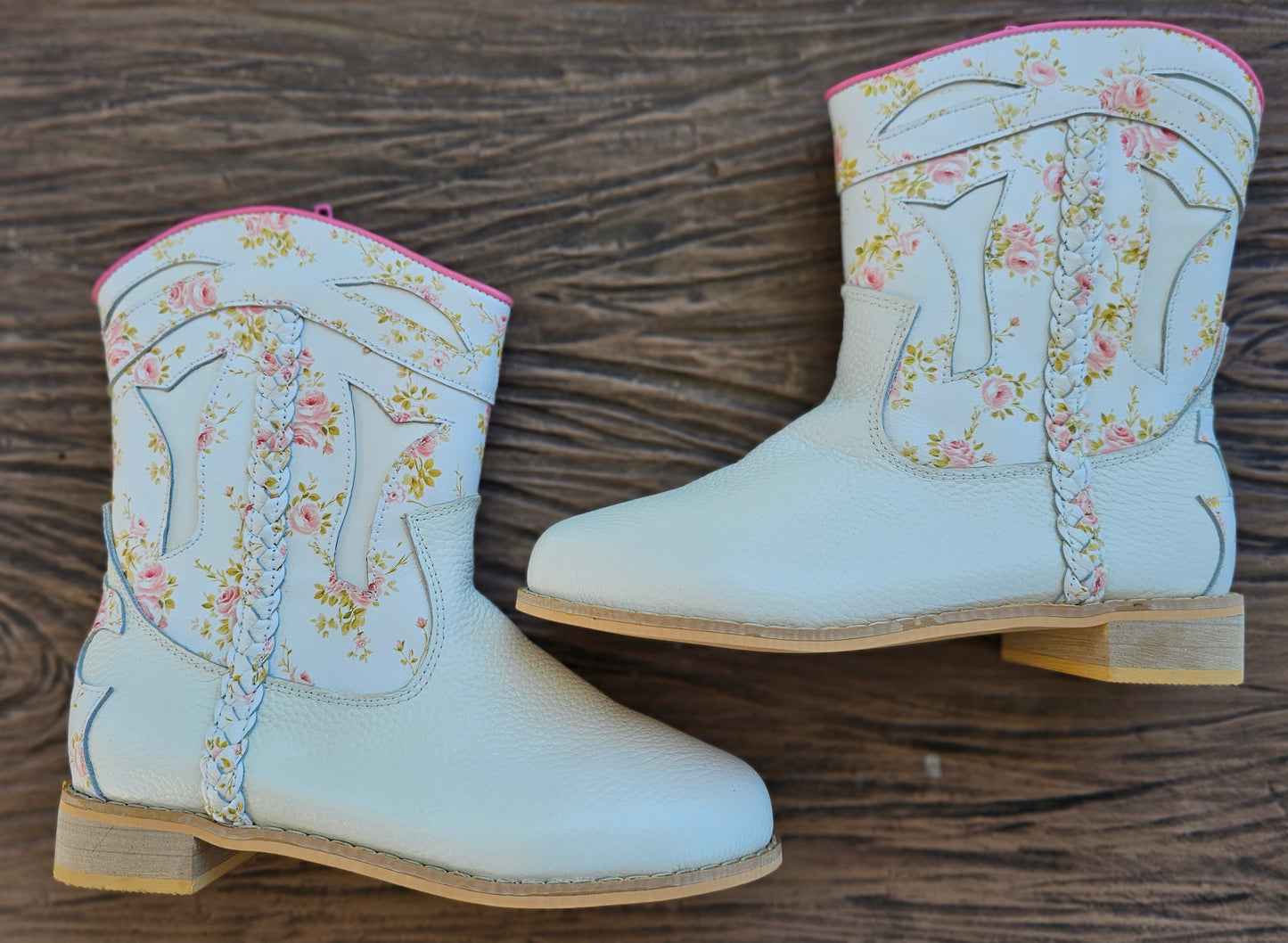 Braided floral cowboy boots - Kids and Adult