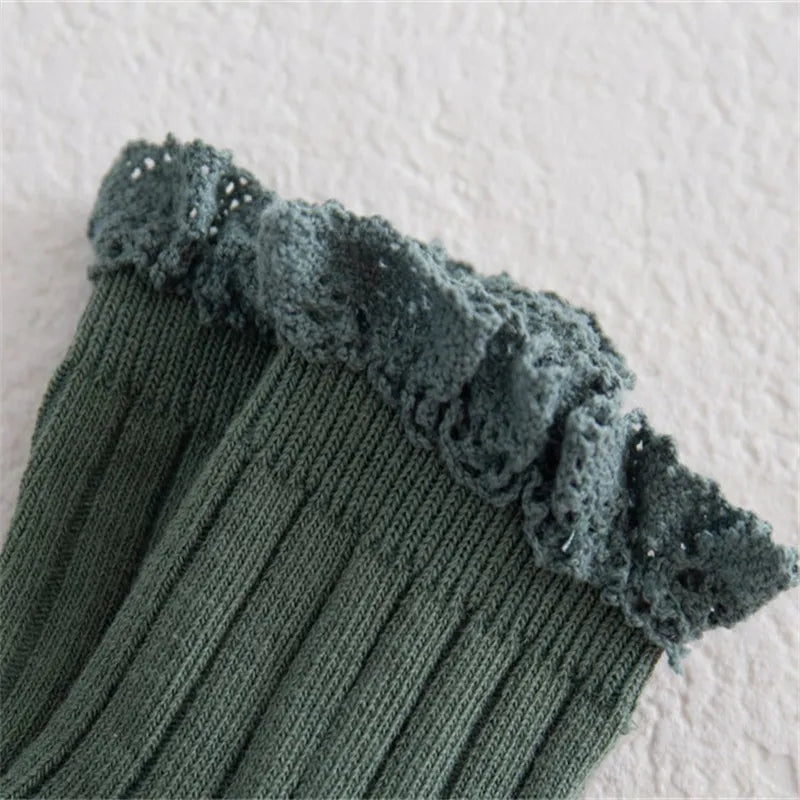 Fall lace top ankle socks