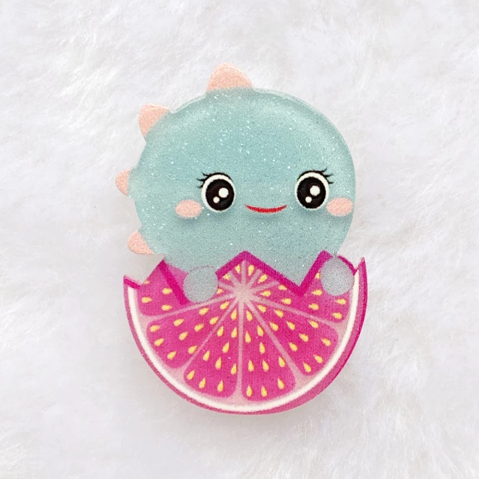 Dino hair clips