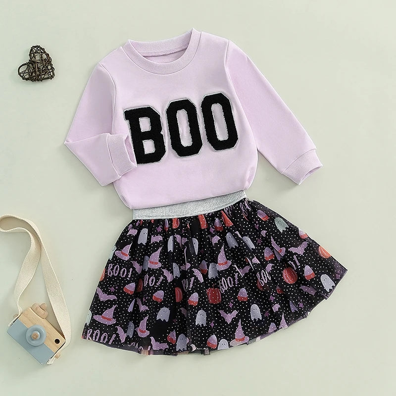 Boo Sweatshirt and tulle skirt set
