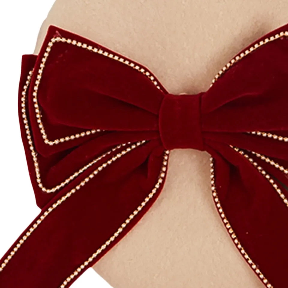 Contrast bow beret