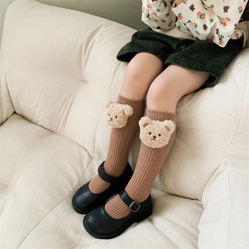 Teddy bear face socks