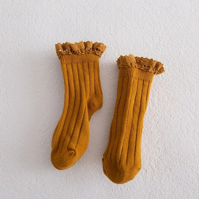 Fall lace top ankle socks