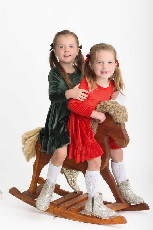 Golden glow glitter boots