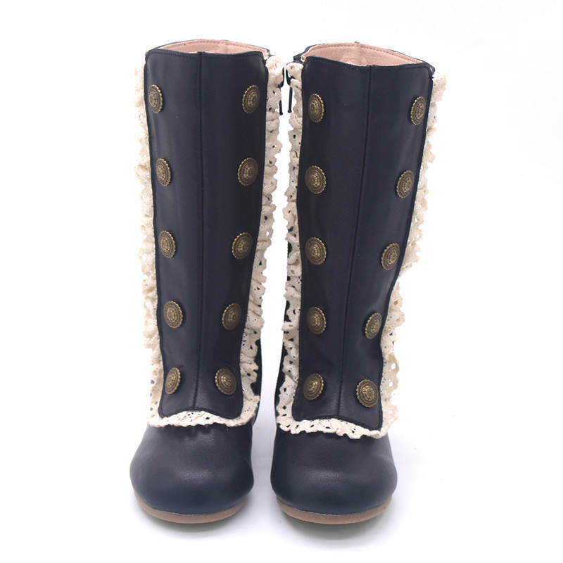 Analise Leather Button Boots