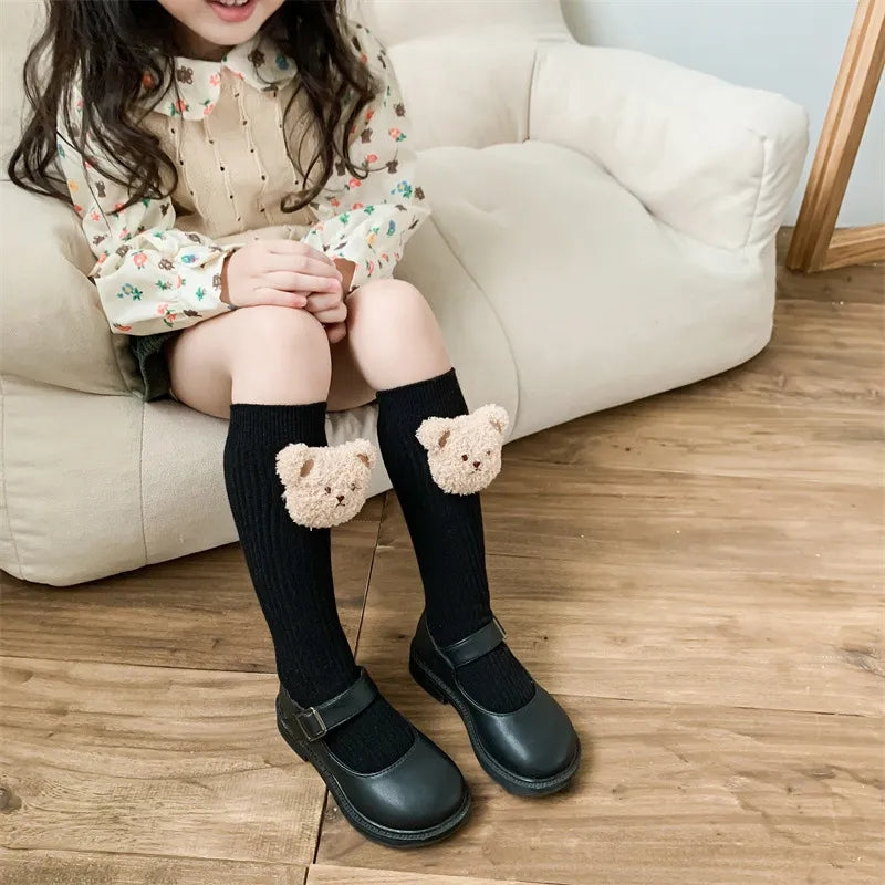 Teddy bear face socks