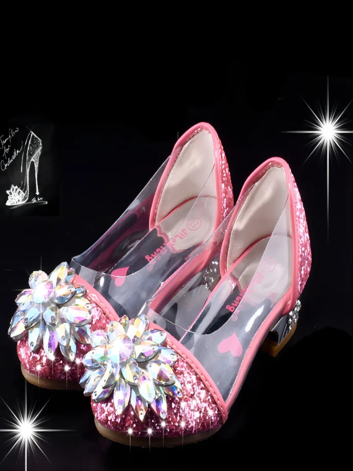 Glass slipper princess shoes