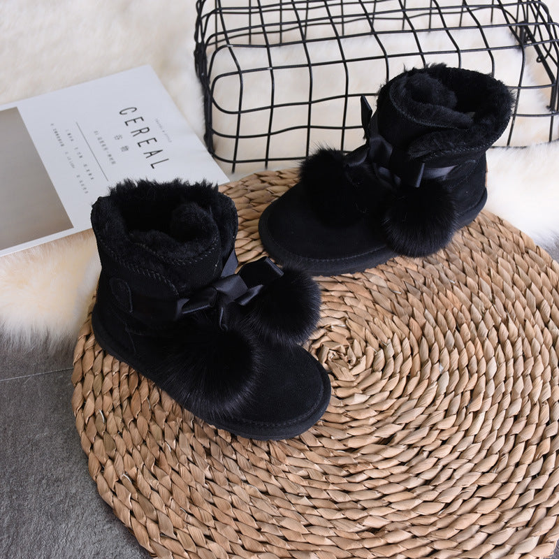 Aspen short pom pom boots