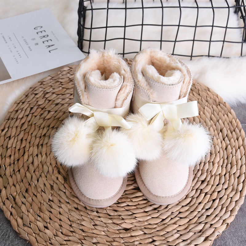 Aspen short pom pom boots