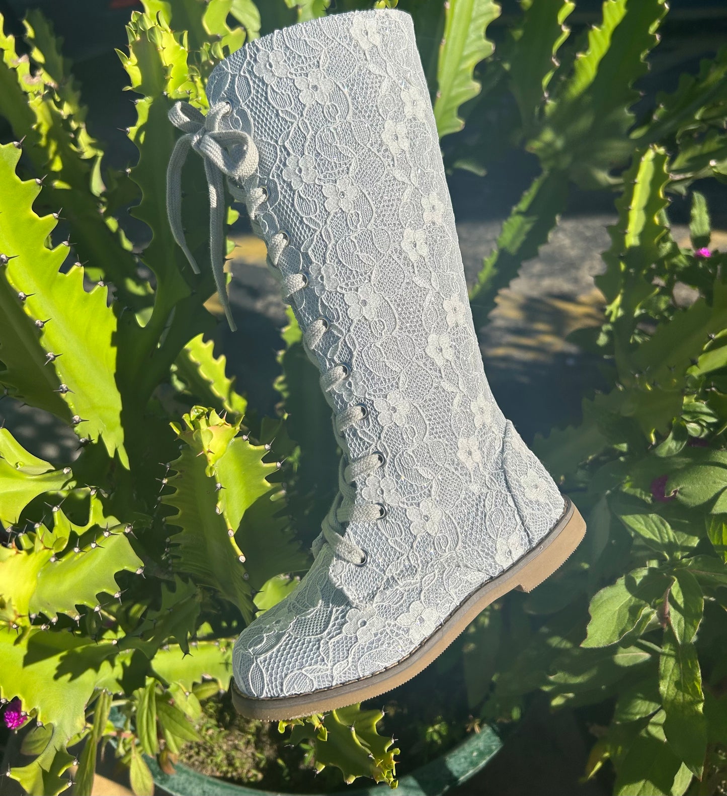 Tall Lace Boots