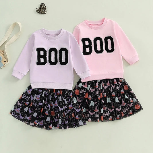 Boo Sweatshirt and tulle skirt set