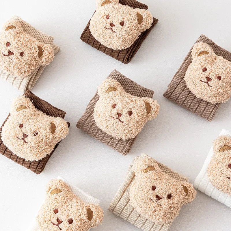 Teddy bear face socks