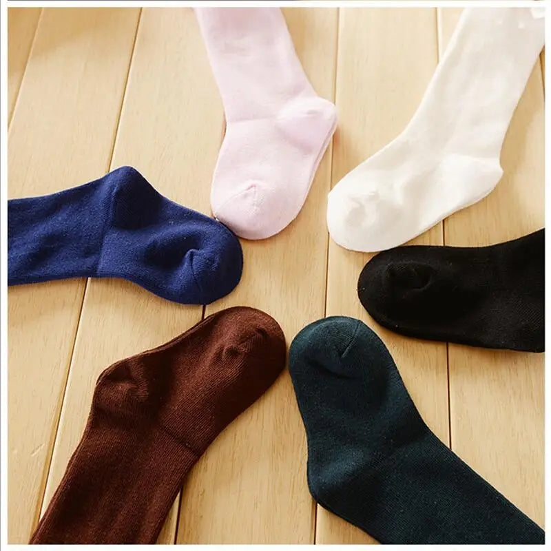 Lace trim bow knee high Socks
