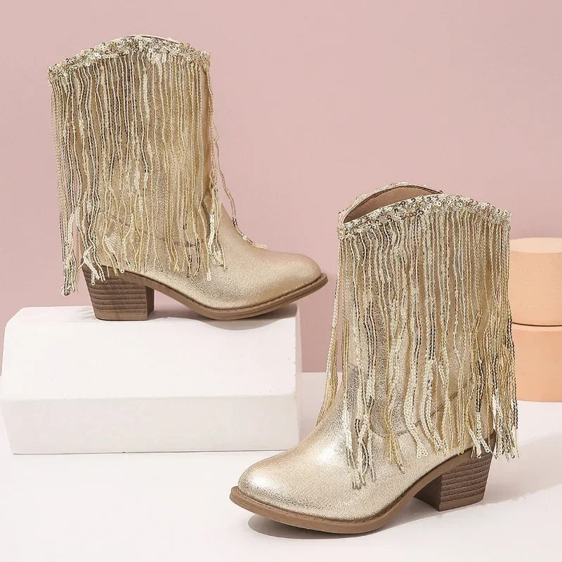 Sadie Fringe Cowgirl Boots RTS