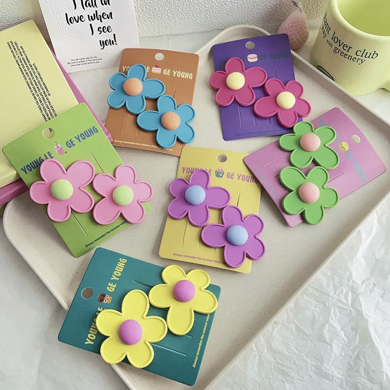 Flower Power hair clips