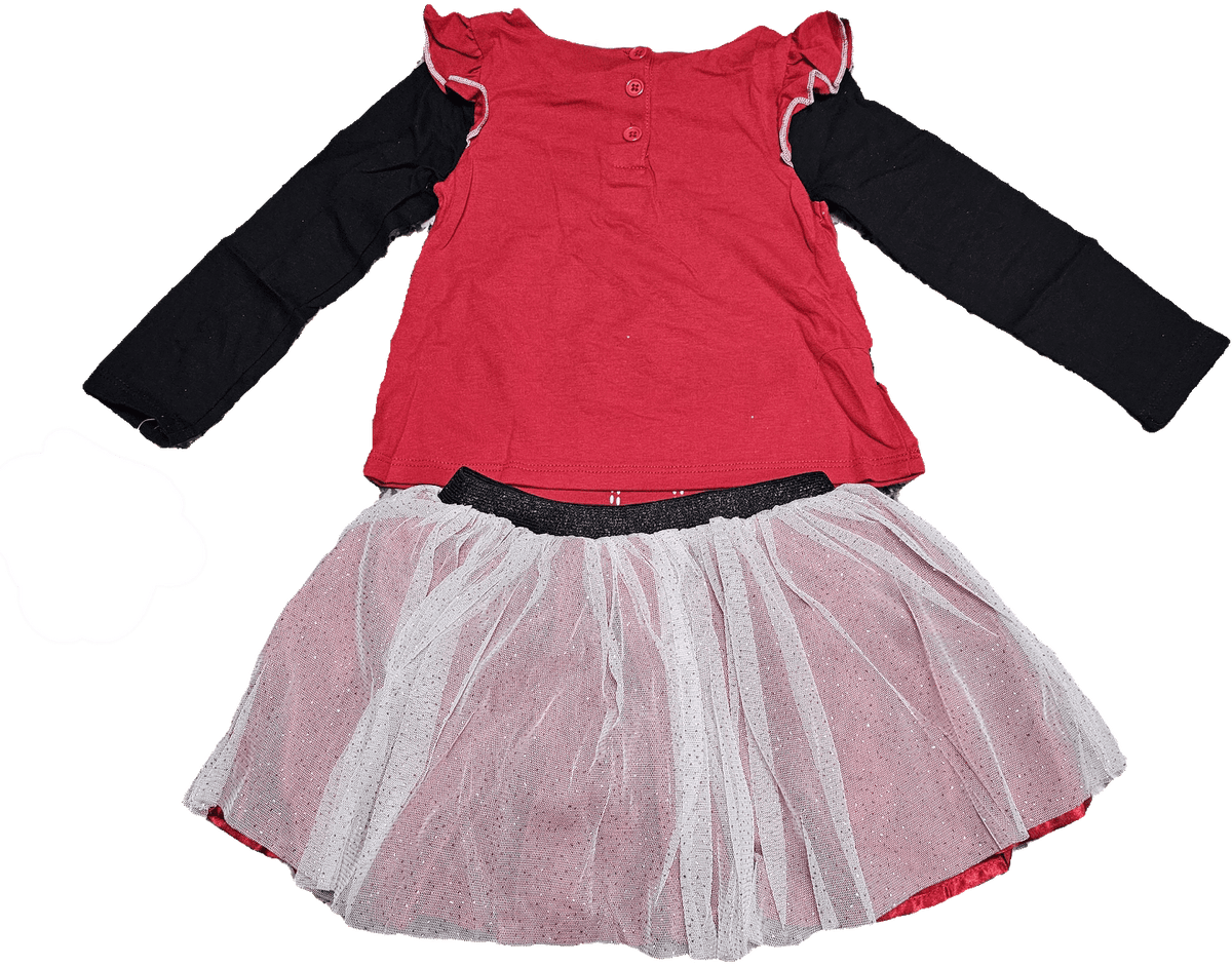 Nannette Girls Santa's #1 Elf 2 pc skirt set 24M