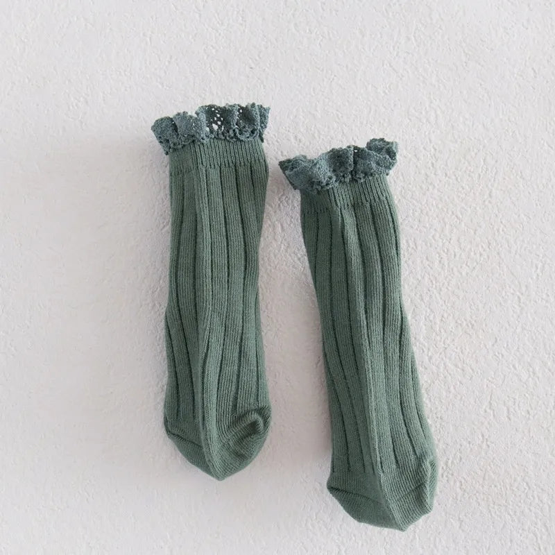 Fall lace top ankle socks