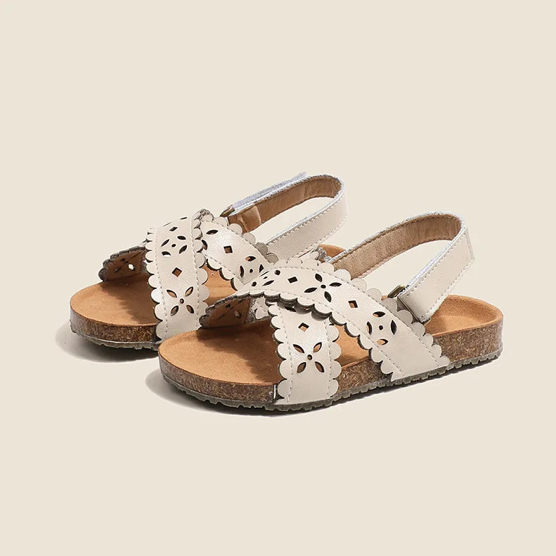 Petal Path Scalloped Sandals