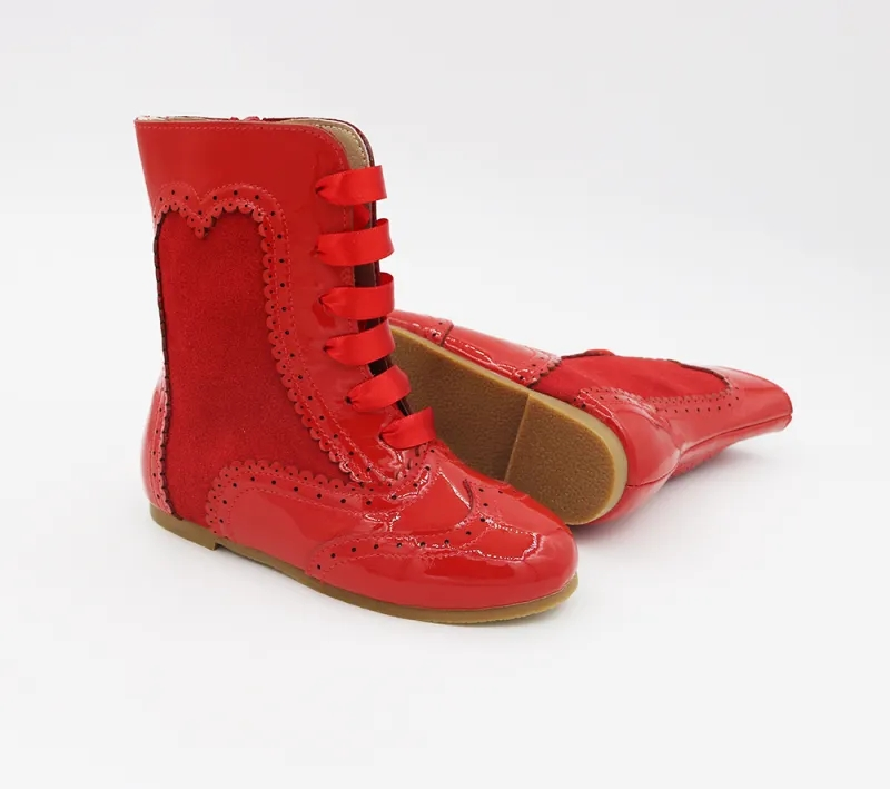 Esmeralda Spanish patent and suede boots