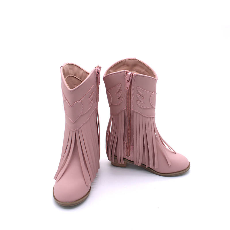 Jolene Fringe Leather Cowgirl Boots RTS