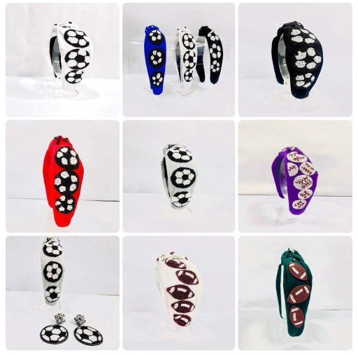 Handcrafted Beaded headband - Sports