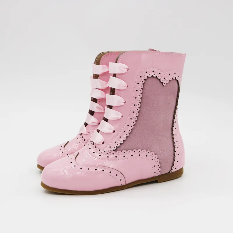 Esmeralda Spanish patent and suede boots