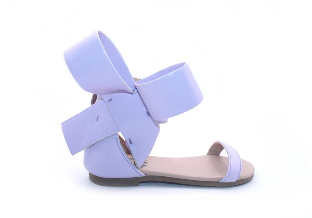 Natalie Bow Sandal Lavender pom pom