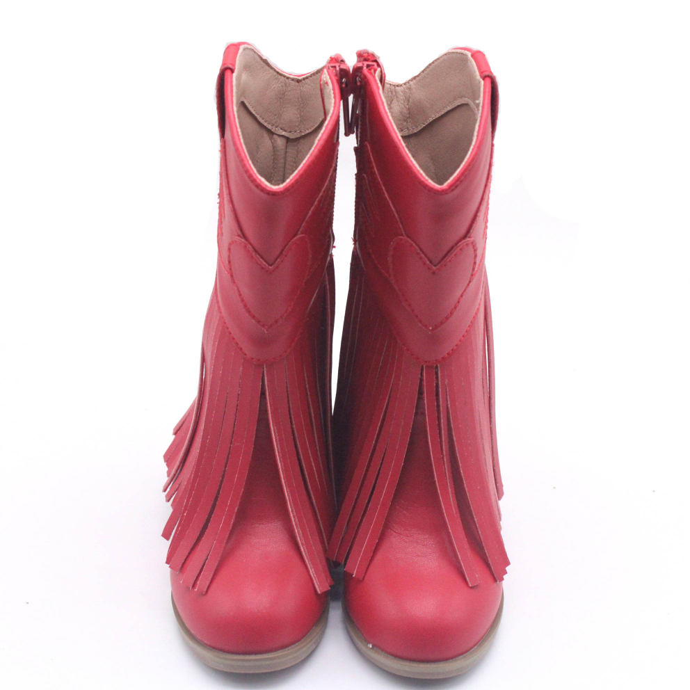 Jolene Fringe Leather Cowgirl Boots RTS