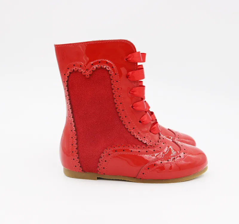 Esmeralda Spanish patent and suede boots