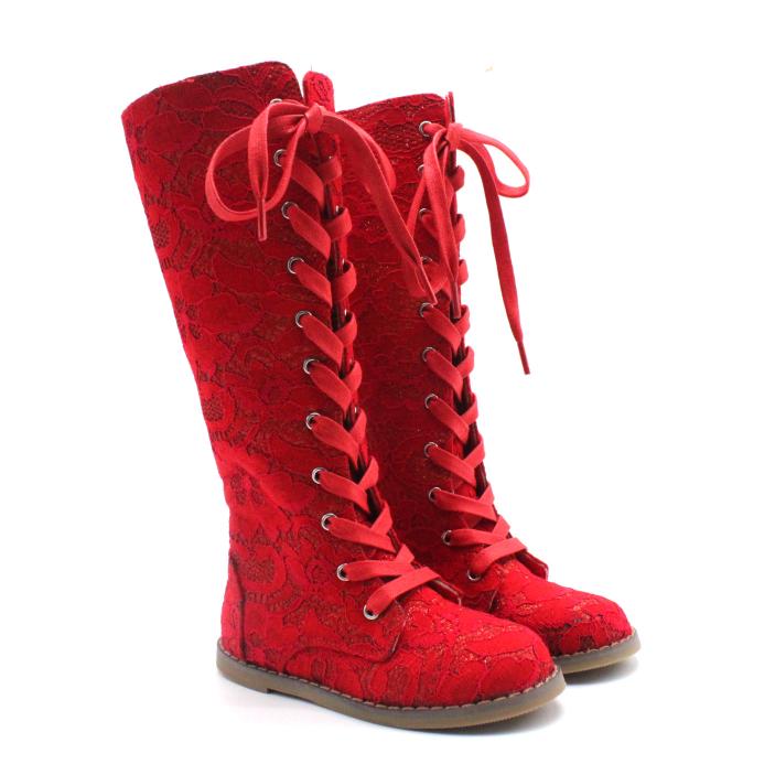 Tall Lace Boots