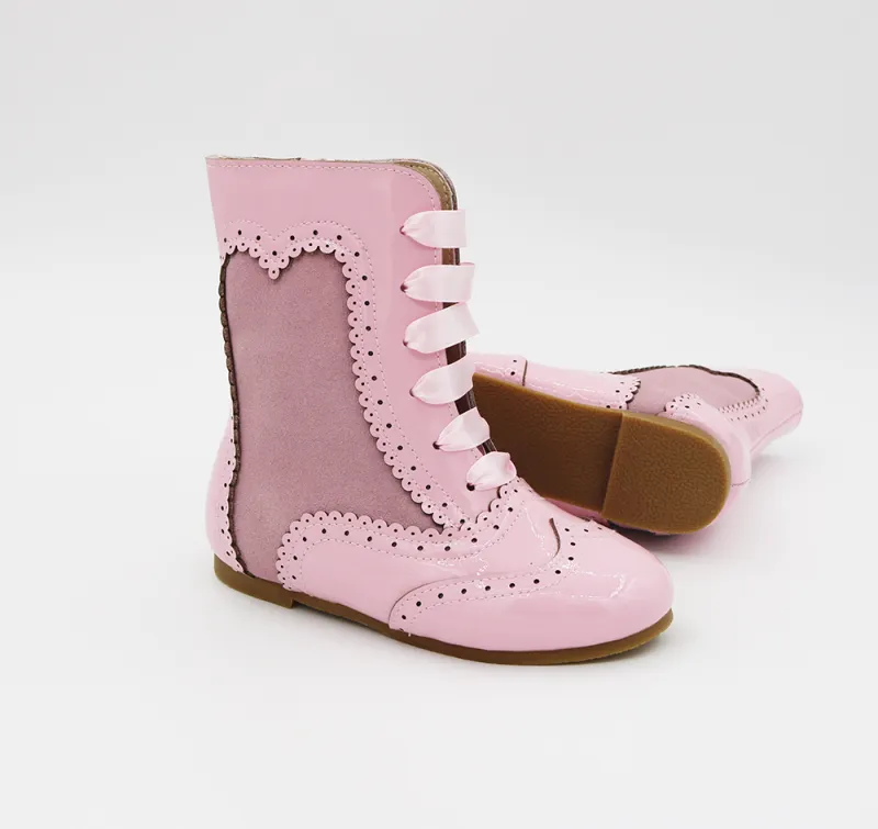 Esmeralda Spanish patent and suede boots