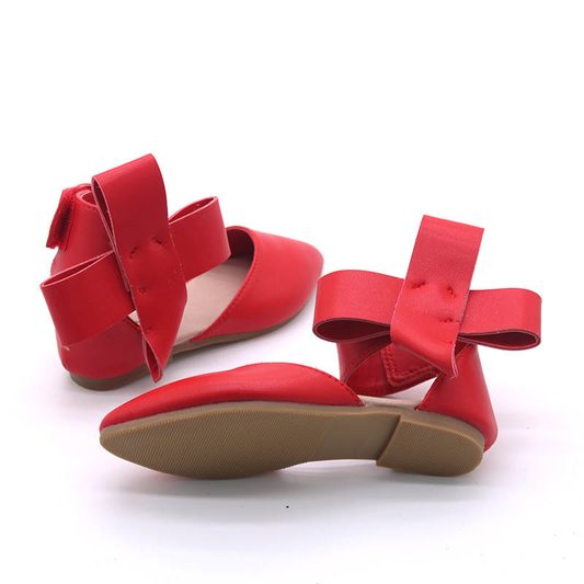 Aubrey Bow Shoes black and red