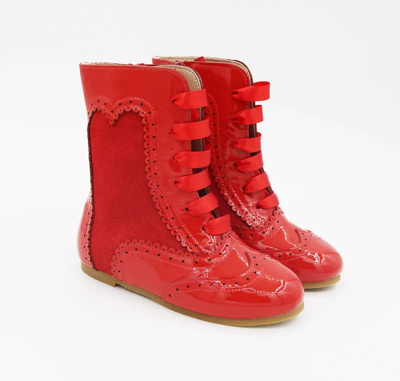 Esmeralda Spanish patent and suede boots
