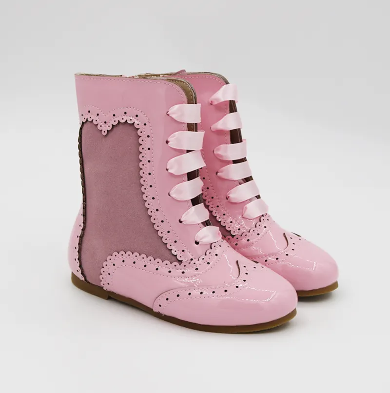 Esmeralda Spanish patent and suede boots