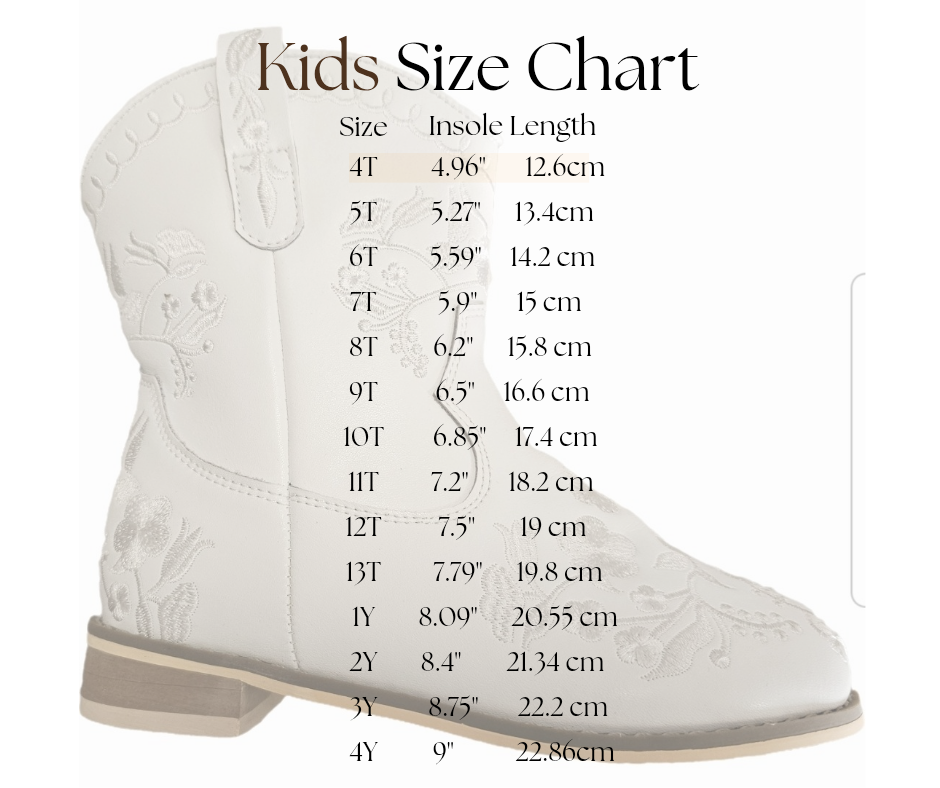 Embroidered floral cowboy boots Mom and me match