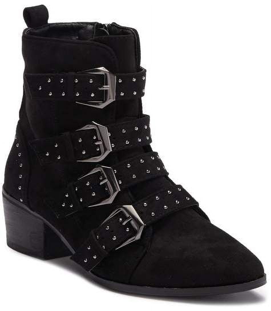 CATHERINE MALANDRINO Patsy Multi-Strap Buckle Boot, Black Ultra Suede - 9