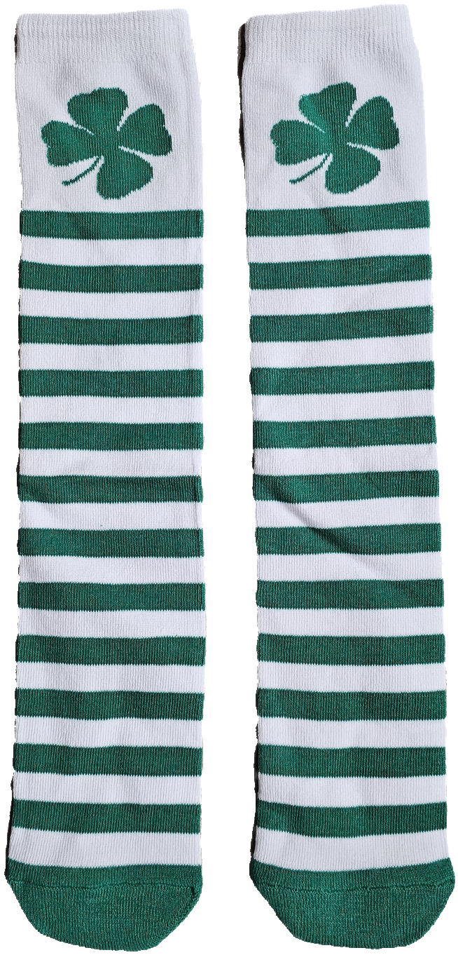 St. Patty's Day 4 leaf clover knee high socks