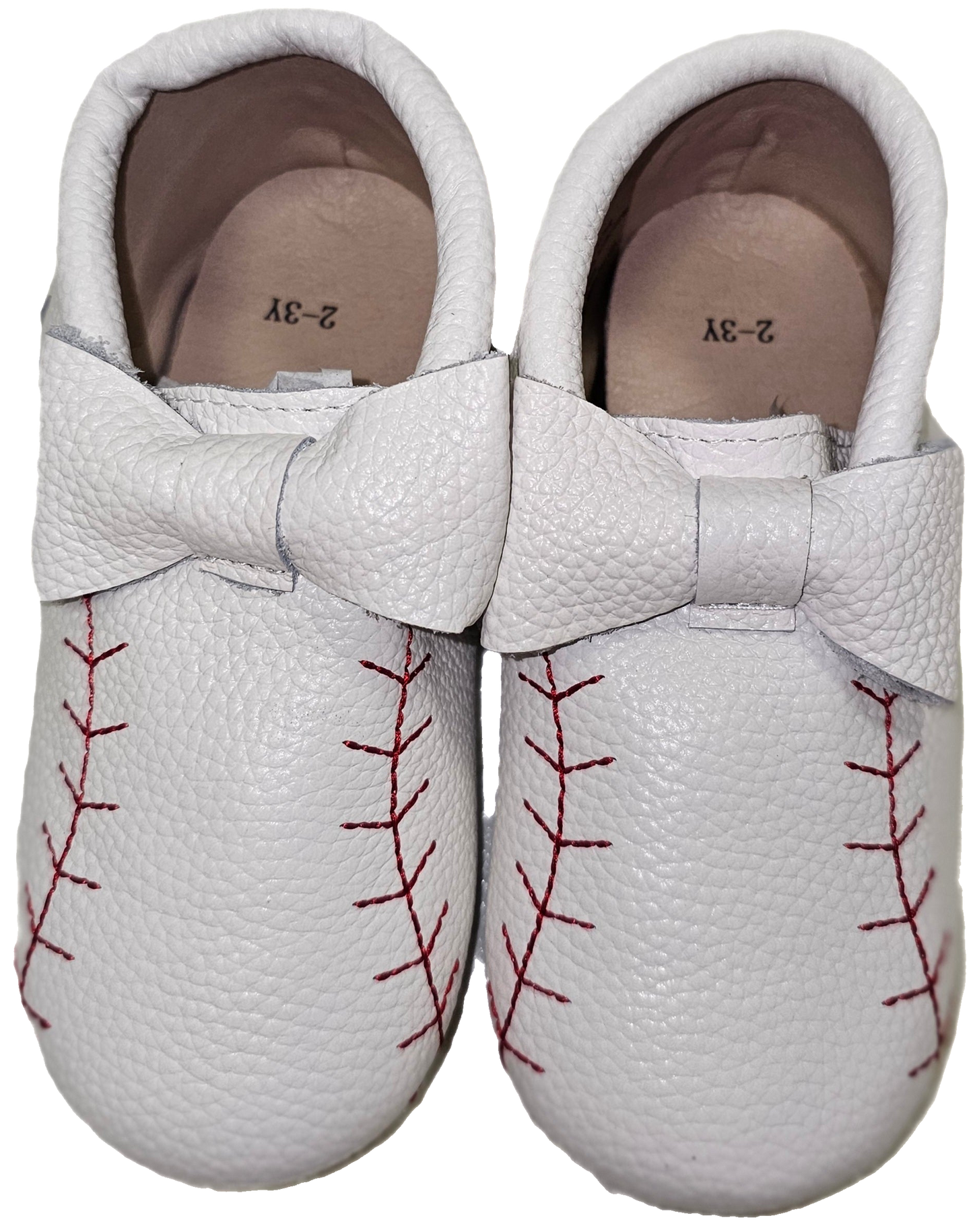 Baseball bow moccasins