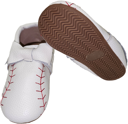 Baseball bow moccasins