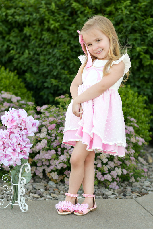 Pearl chiffon sandals