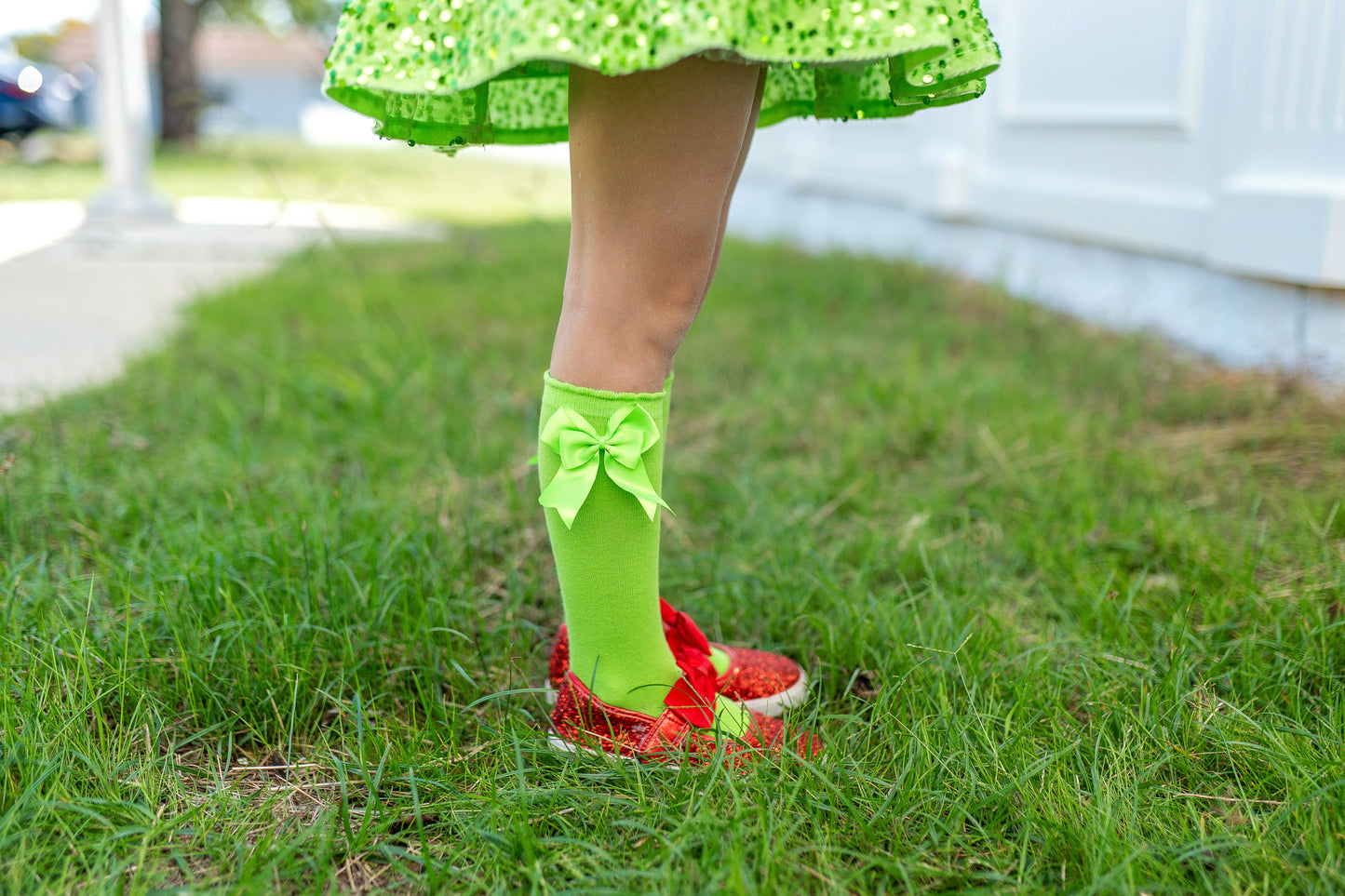 Double bow knee high socks RTS