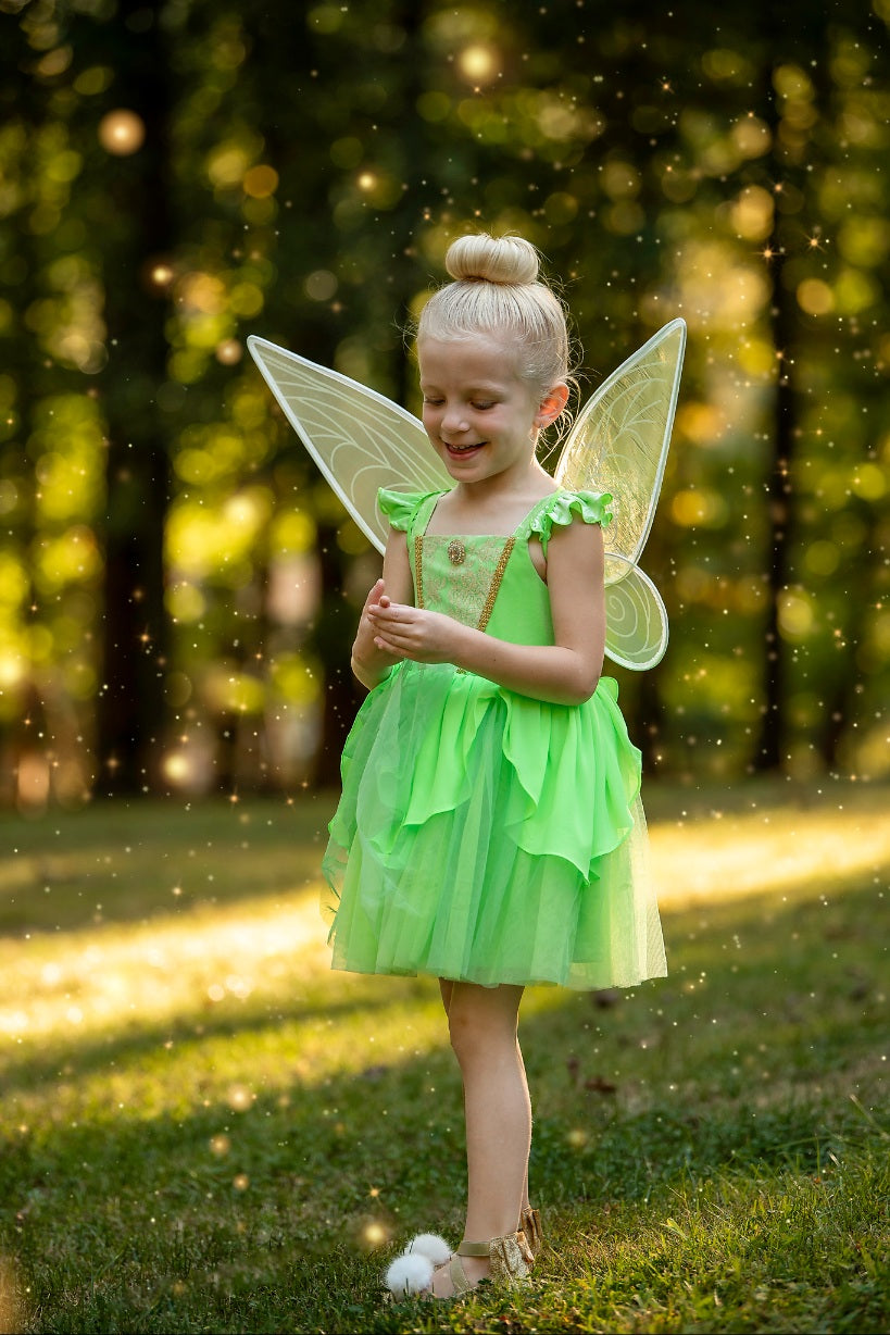 Tink puff ball clip on for shoe - White