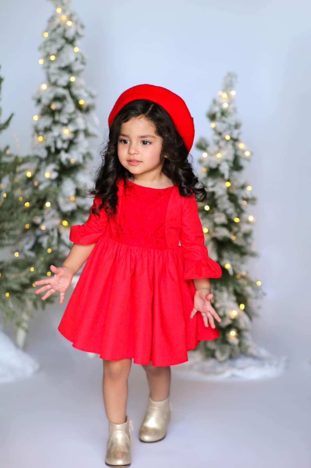 Silk bow beret