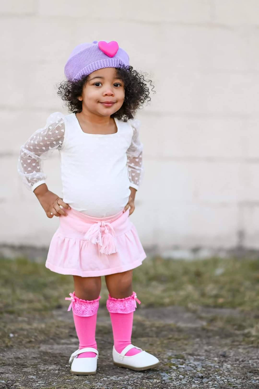 Amore heart contrast beret