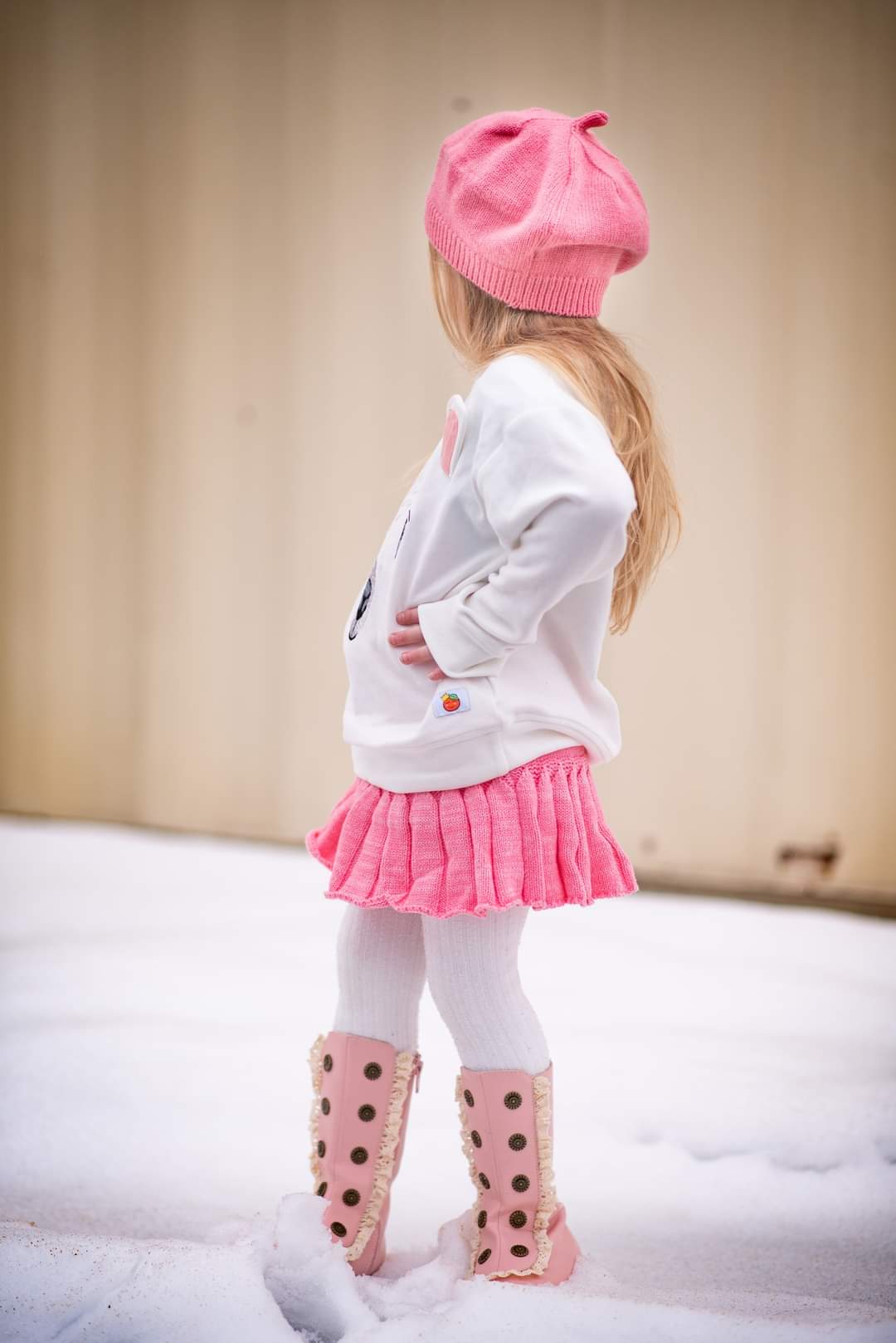 Amore heart contrast beret