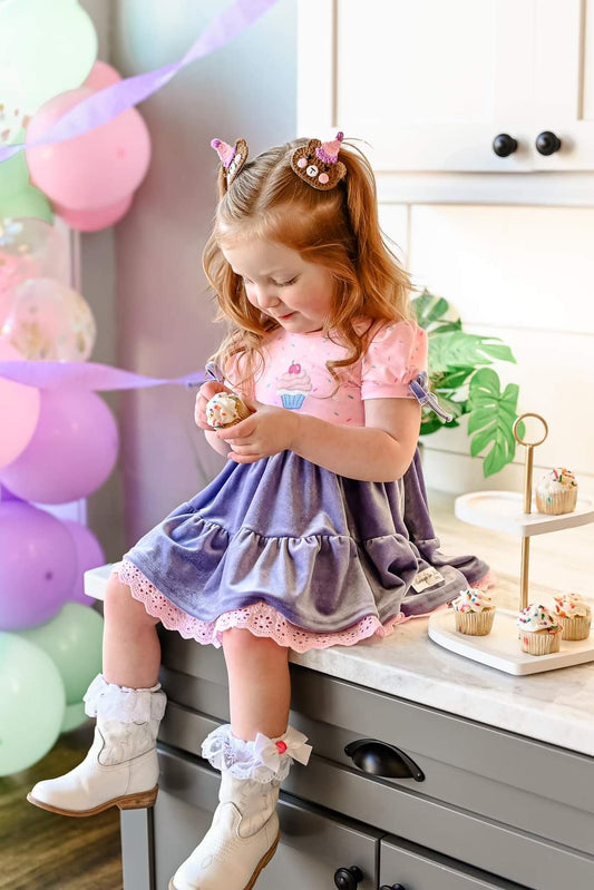 Rosette Ruffle Ankle Sock