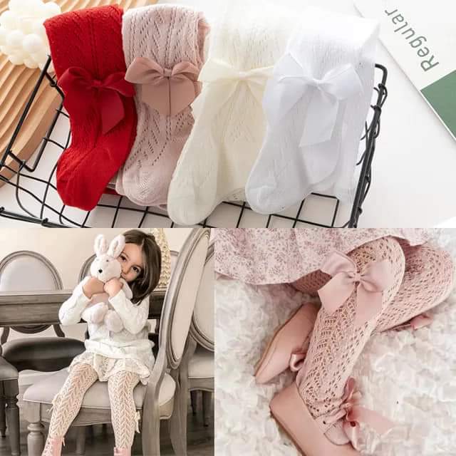 Crochet bow tights