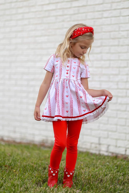 Conversation hearts Bling knot headband